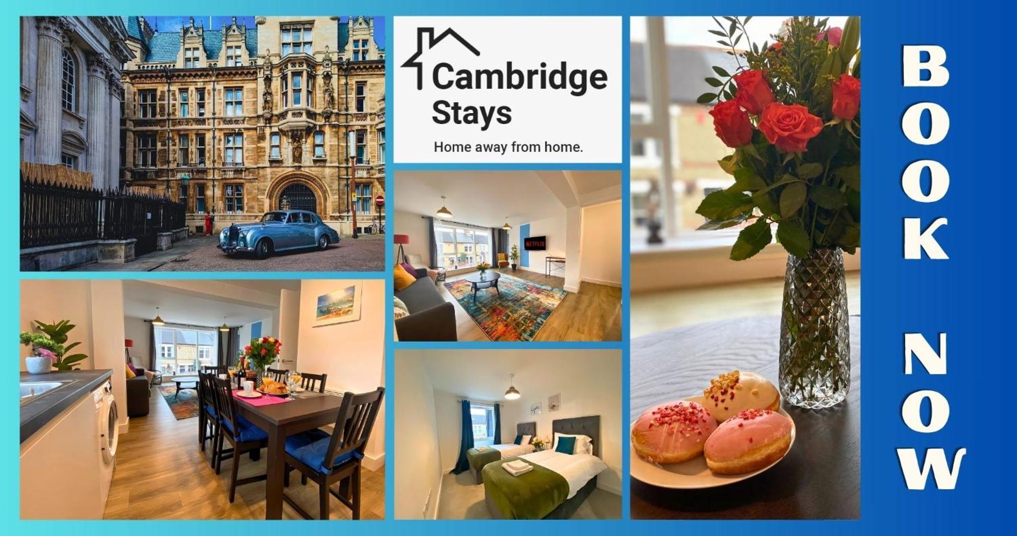 Cambridge Stays Riverside Apart Hotel With 2Br Flats At The City Centre-Parking-Balcony Экстерьер фото