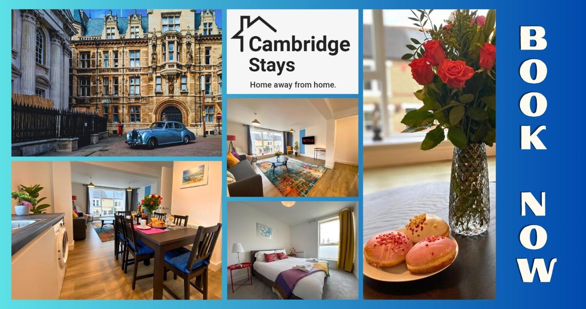 Cambridge Stays Riverside Apart Hotel With 2Br Flats At The City Centre-Parking-Balcony Экстерьер фото
